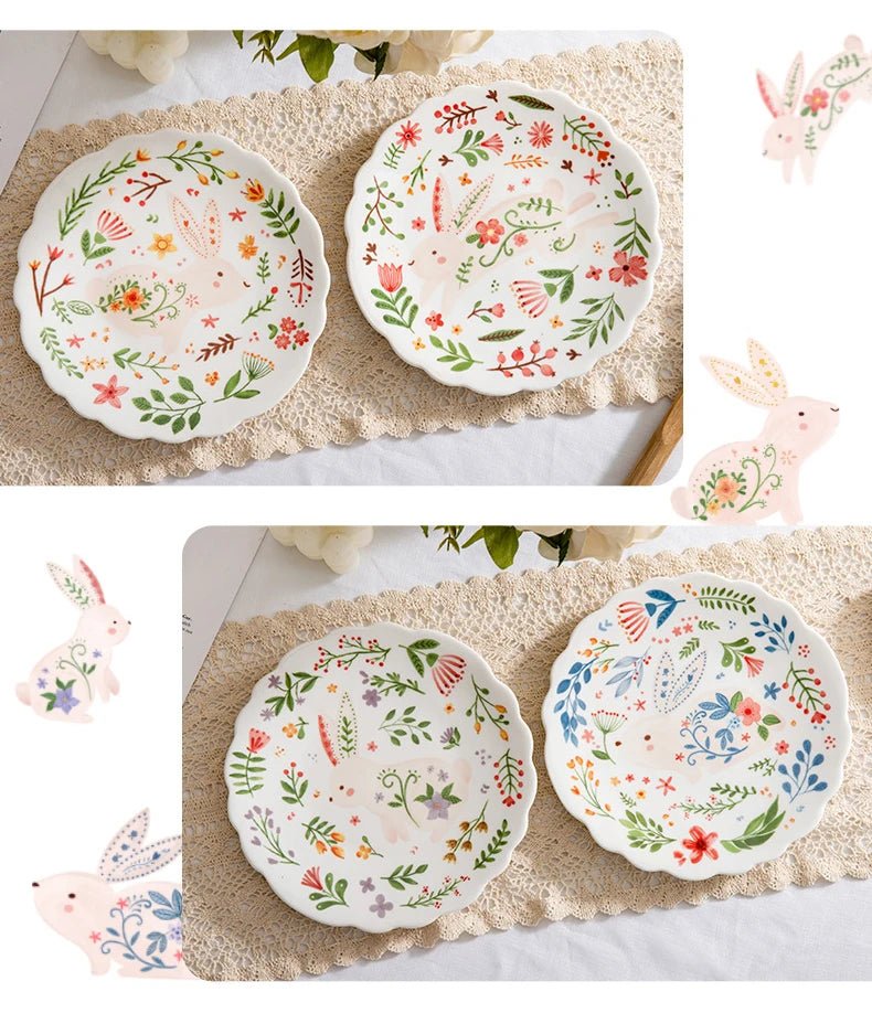 8 - inch cute ceramic plate kitchen ceramic tableware dishes Afternoon tea dessert plate bread/salad plate steak plate - BELMA