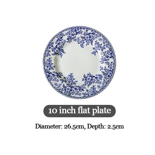 English Cutlery Set Plate Sets Earthware and Dishes Set Vintage Tableware Dining Tables Full Tableware of Plates Dish Dinner Bar - BELMA