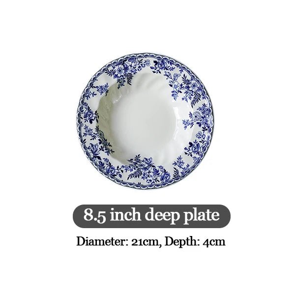 English Cutlery Set Plate Sets Earthware and Dishes Set Vintage Tableware Dining Tables Full Tableware of Plates Dish Dinner Bar - BELMA