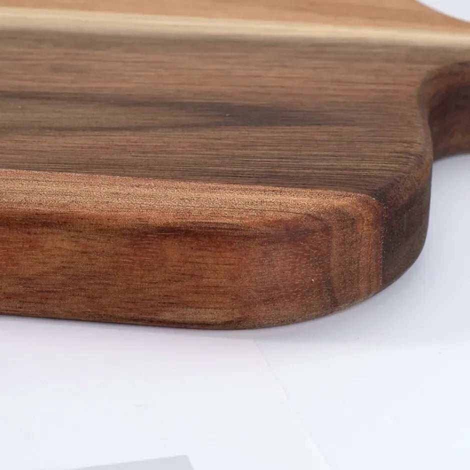 Wooden Cutting Board with Handle Kitchen Household Serving Board Wooden Cheese Board Charcuterie Board for Bread Fruit Plates - BELMA