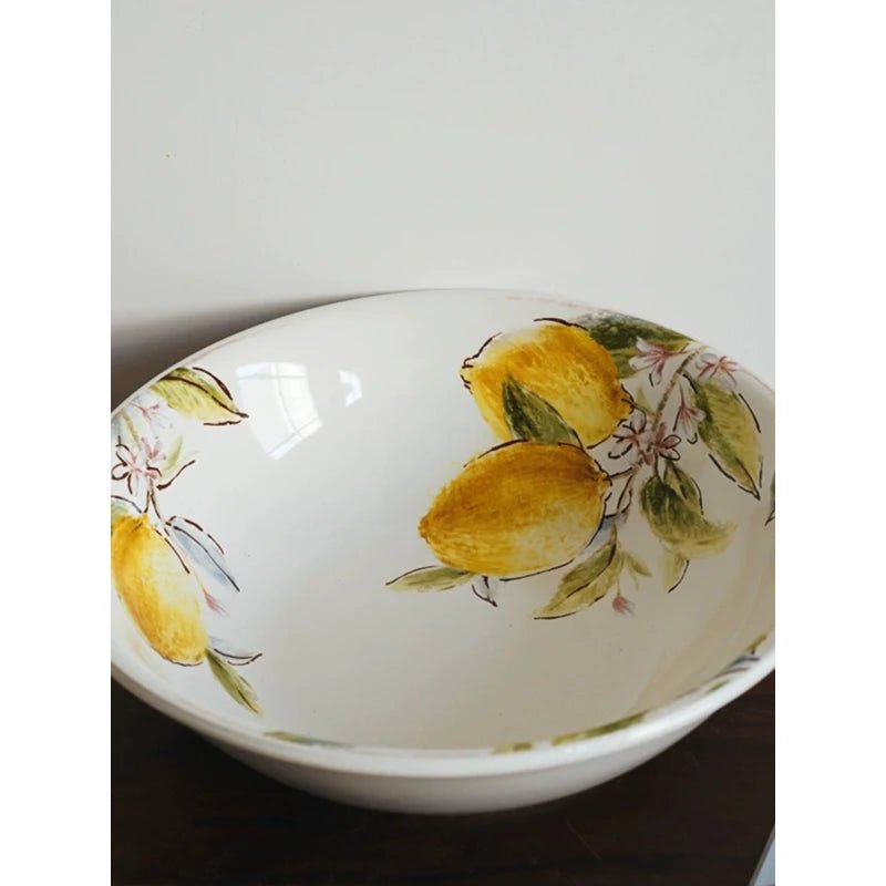 Ceramic Plate European Style Household Porcelain Dinnerware Steak Pasta Vegetale Fruit Salad Plates Kitchen Supplies - BELMA