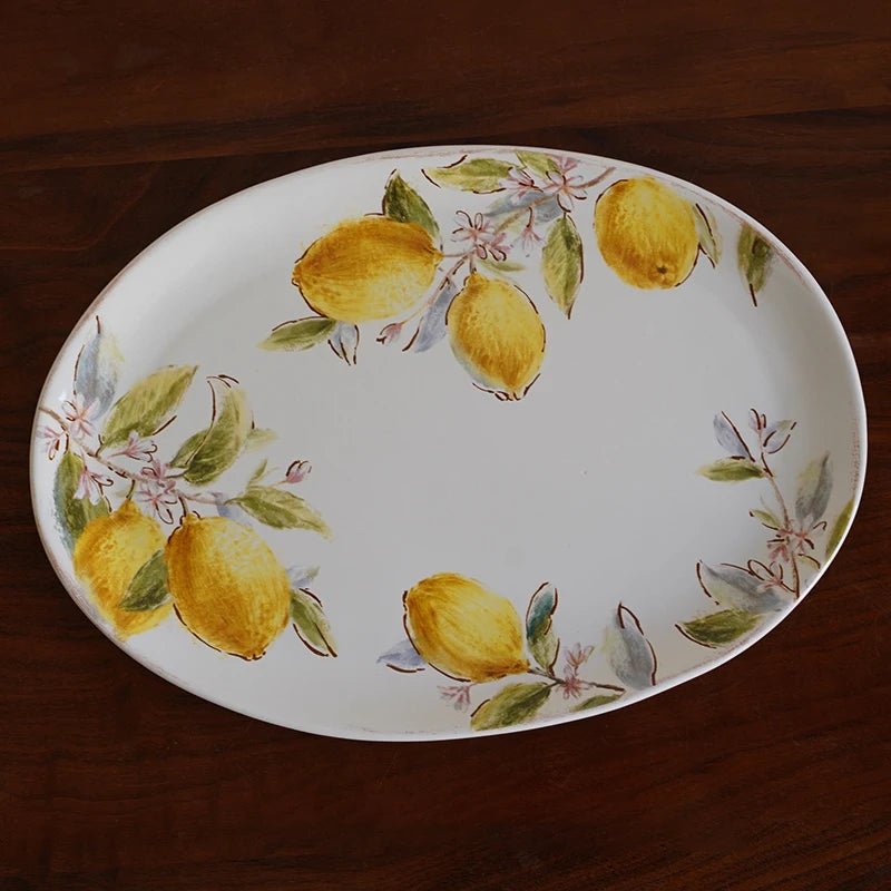 Ceramic Plate European Style Household Porcelain Dinnerware Steak Pasta Vegetale Fruit Salad Plates Kitchen Supplies - BELMA