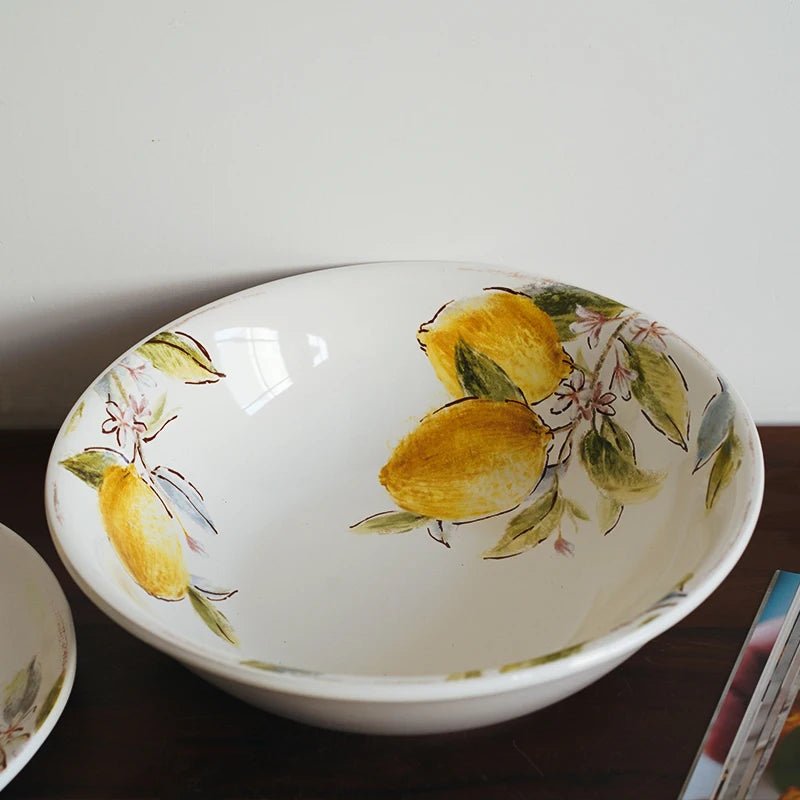 Ceramic Plate European Style Household Porcelain Dinnerware Steak Pasta Vegetale Fruit Salad Plates Kitchen Supplies - BELMA