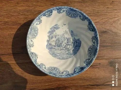 Christmas Creative Shooting Props for Decorating Plates with Blue British Castle Characters, Western Cuisine, Steak and Bread - BELMA