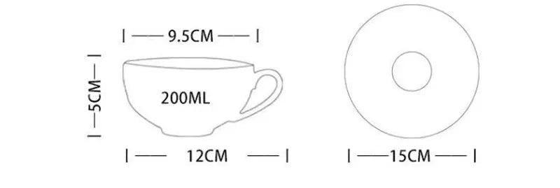 Coffee Cup Saucer Spoon Set Flower Tea Cups Set European Porcelain Cup and Saucer For Coffee Ceramic Cups Mugs Gift - BELMA