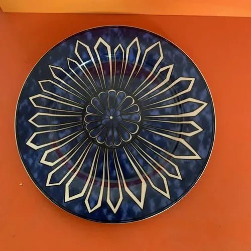 European - Style Exotic Blue Plate Home Breakfast Personality Plate Dish Home Decoration Sample Decorative Tray Ceramic Plates - BELMA