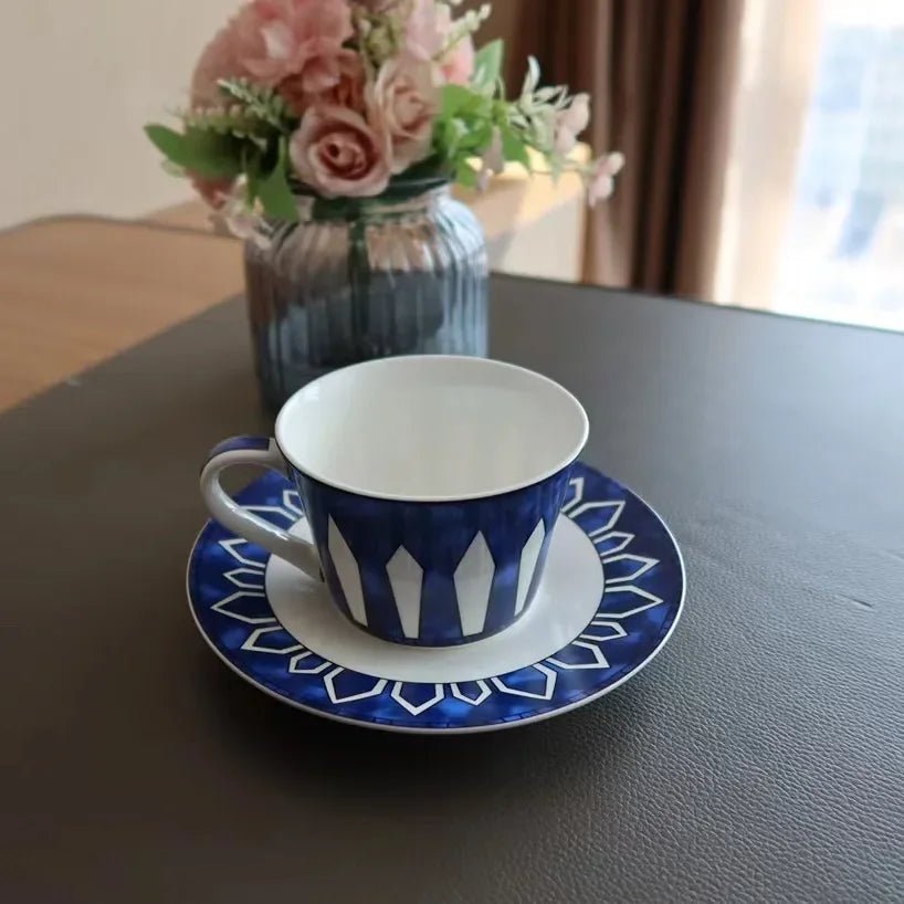 European - Style Exotic Blue Plate Home Breakfast Personality Plate Dish Home Decoration Sample Decorative Tray Ceramic Plates - BELMA