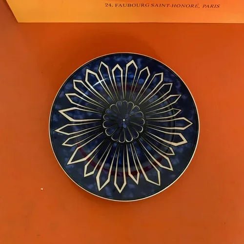 European - Style Exotic Blue Plate Home Breakfast Personality Plate Dish Home Decoration Sample Decorative Tray Ceramic Plates - BELMA