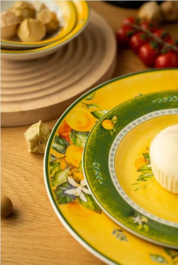 Light luxury household retro European style tableware, ceramic rice bowls, steak plates, soup plates - BELMA