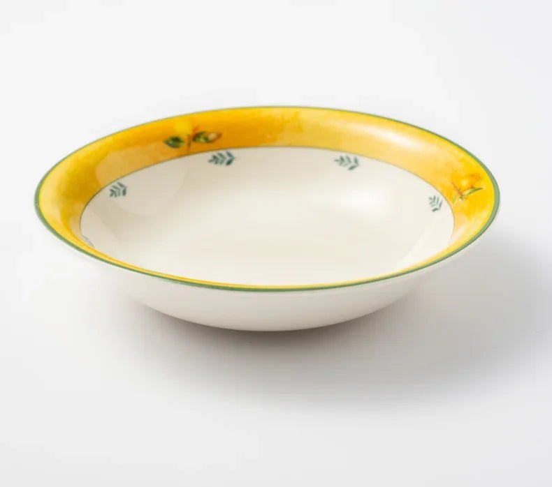 Light luxury household retro European style tableware, ceramic rice bowls, steak plates, soup plates - BELMA
