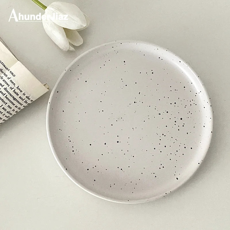 Nordic Jewelry Plate, Breakfast Dessert Plate, Home Minimalist Ink Splash Plate, Storage Decoration - BELMA