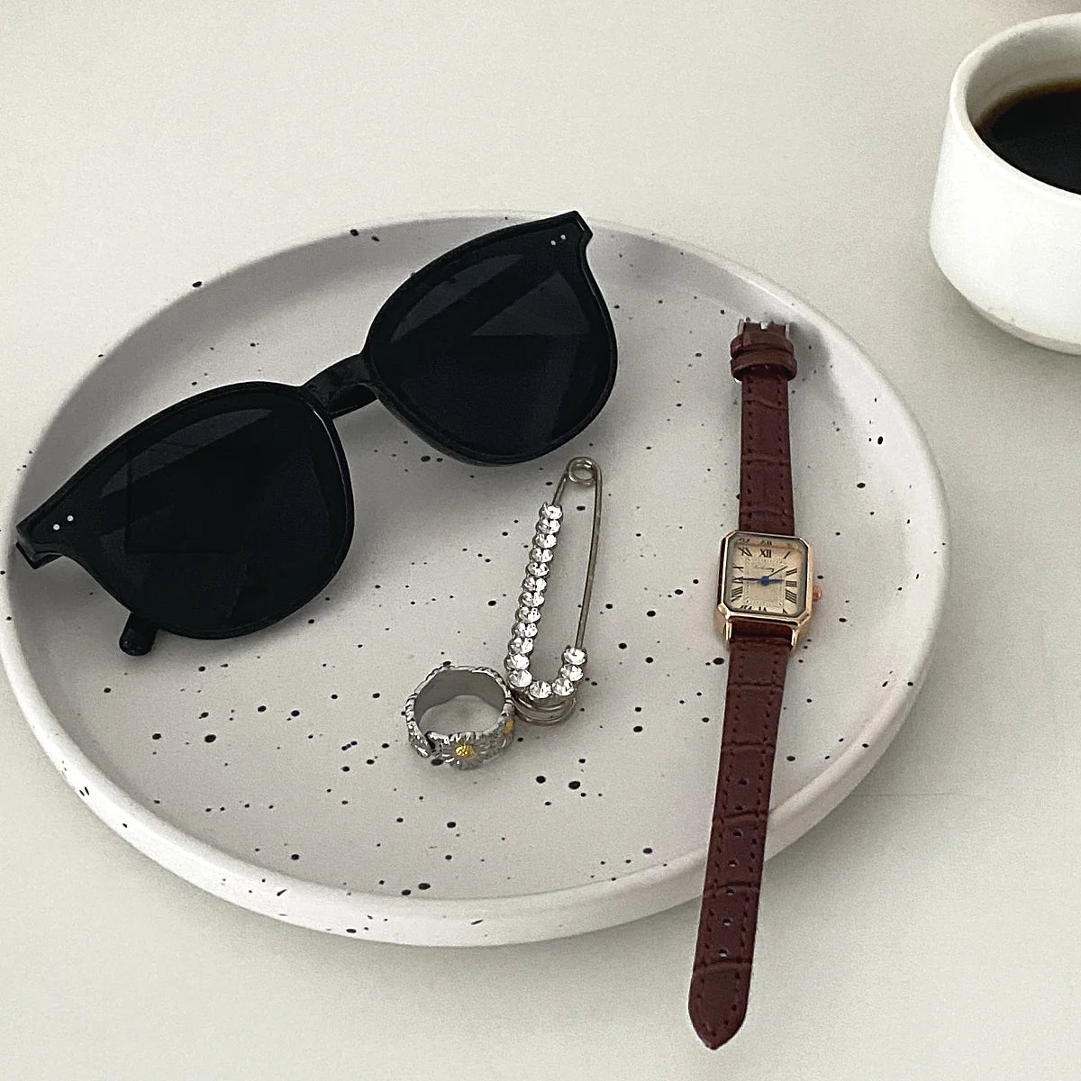 Nordic Jewelry Plate, Breakfast Dessert Plate, Home Minimalist Ink Splash Plate, Storage Decoration - BELMA