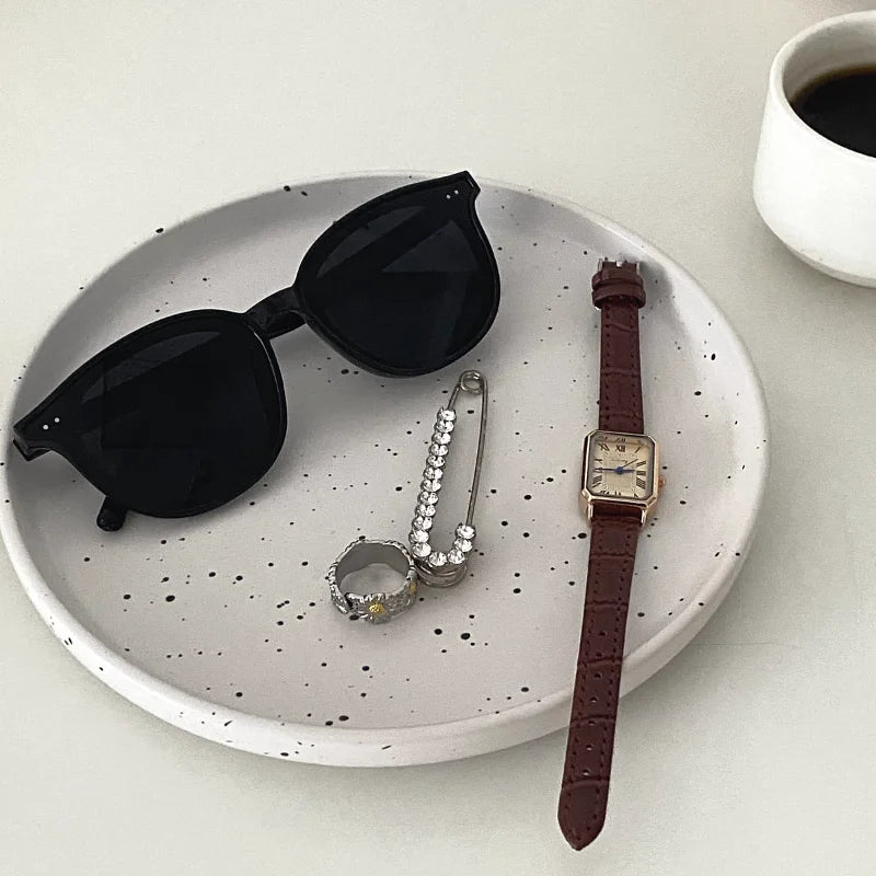 Nordic Jewelry Plate, Breakfast Dessert Plate, Home Minimalist Ink Splash Plate, Storage Decoration - BELMA