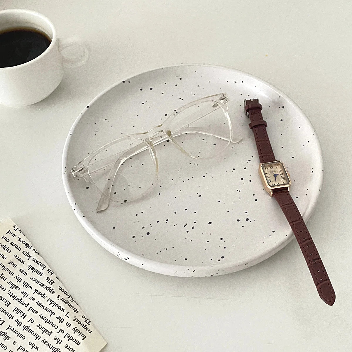 Nordic Jewelry Plate, Breakfast Dessert Plate, Home Minimalist Ink Splash Plate, Storage Decoration - BELMA