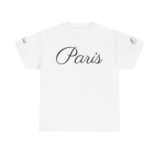 Paris - Unisex Heavy Cotton Tee - Casual Travel T-Shirt - BELMA
