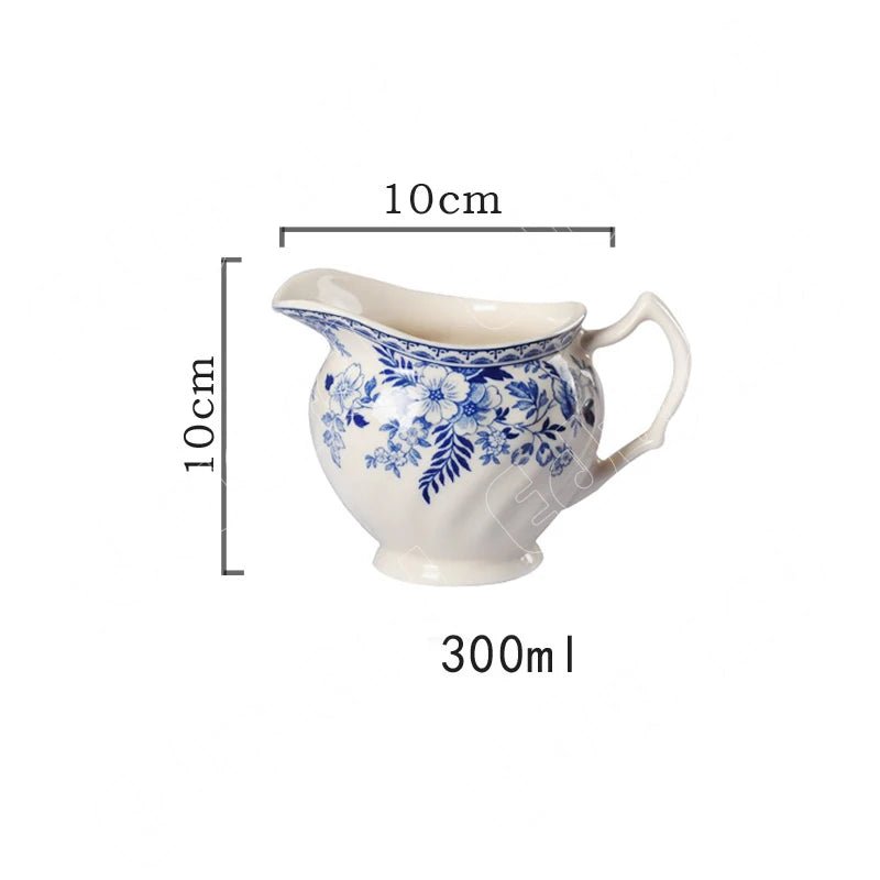 Pastoral Style Plate Set Plant Flowers Series Dinner Plate Steak Pasta Dishes Dessert Salad Soup Tableware Vintage Ceramic Plate - BELMA
