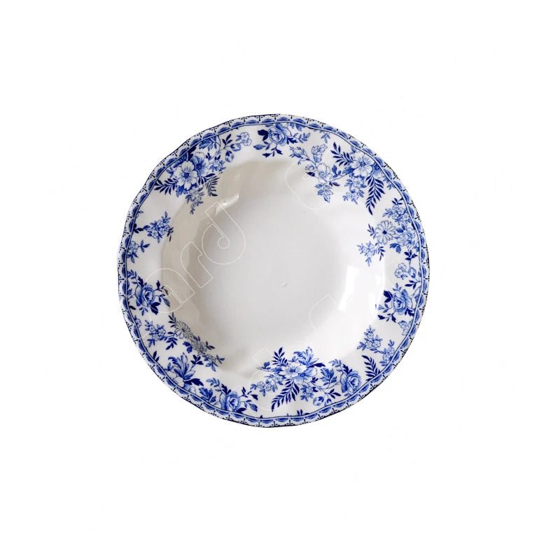 Pastoral Style Plate Set Plant Flowers Series Dinner Plate Steak Pasta Dishes Dessert Salad Soup Tableware Vintage Ceramic Plate - BELMA
