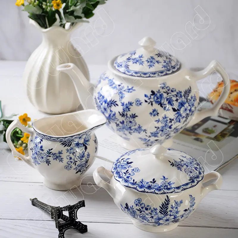 Pastoral Style Plate Set Plant Flowers Series Dinner Plate Steak Pasta Dishes Dessert Salad Soup Tableware Vintage Ceramic Plate - BELMA
