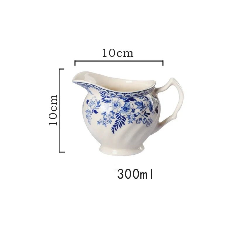 Pastoral Style Plate Set Plant Flowers Series Dinner Plate Steak Pasta Dishes Dessert Salad Soup Tableware Vintage Ceramic Plate - BELMA