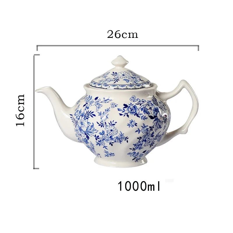 Pastoral Style Plate Set Plant Flowers Series Dinner Plate Steak Pasta Dishes Dessert Salad Soup Tableware Vintage Ceramic Plate - BELMA